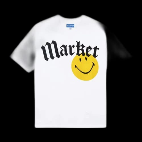 Market Smiley Gothic T-Shirt 'White'