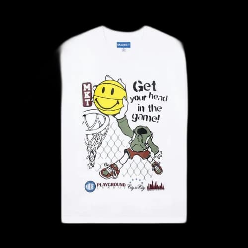 Market Smiley Head In The Game T-Shirt 'White'