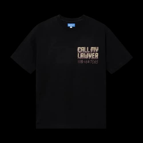 Market Call My Lawyer Sign T-Shirt 'Black'