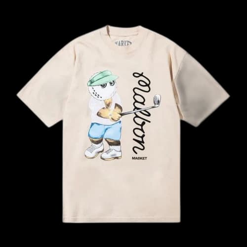 Market Golfing Bear T-Shirt 'Cream'