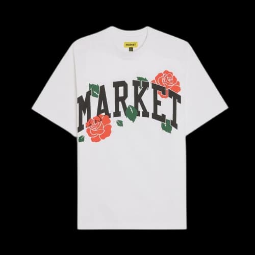 Market Rose Arc T-Shirt 'White'