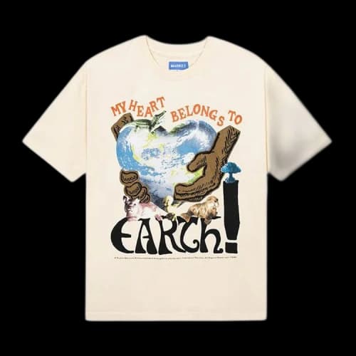 Market Love Nature T-Shirt 'Ecru'