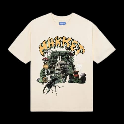 Market Grotto T-Shirt 'Ecru'