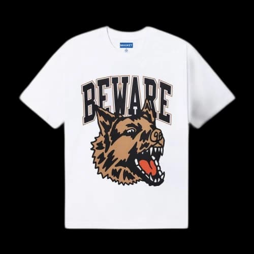 Market Classic Beware T-Shirt 'White'