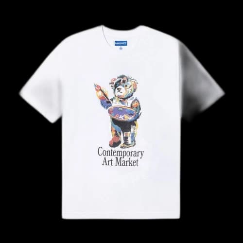 Market Art Bear T-Shirt 'White'