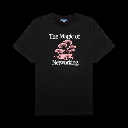 Market Social Network T-Shirt 'Washed Black'