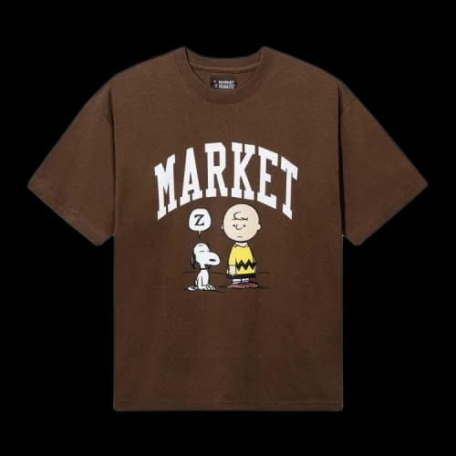 Market Peanuts Arc T-Shirt 'Brown'