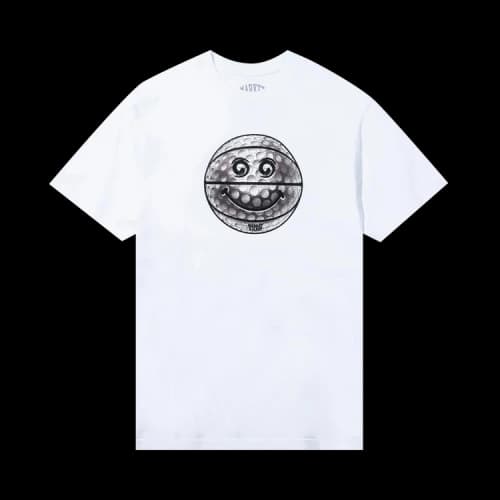 Market Smiley Golf Ball T-Shirt 'White'