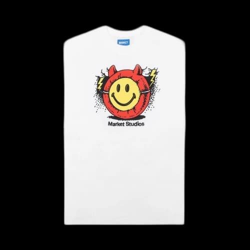 Market Smiley Masked T-Shirt 'White'