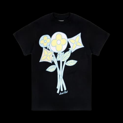 Market Secret Club Flower T-Shirt 'Black'