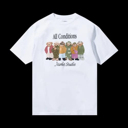 Market Gorpcore Bears T-Shirt 'White'