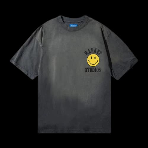 Market x Smiley Lookcup T-Shirt 'Cement'