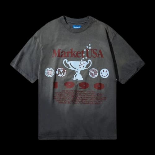 Market Smiley 1990 T-Shirt 'Cement'
