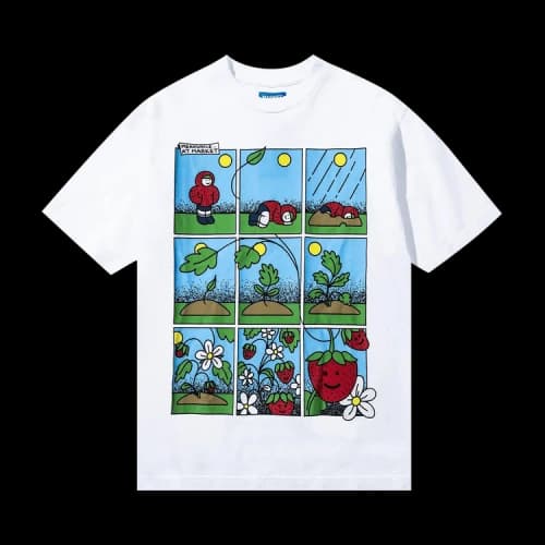 Market Abundance Comic T-Shirt 'White'