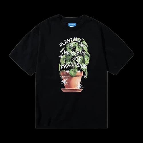Market Smiley Seeds Of Friendship T-Shirt 'Black'