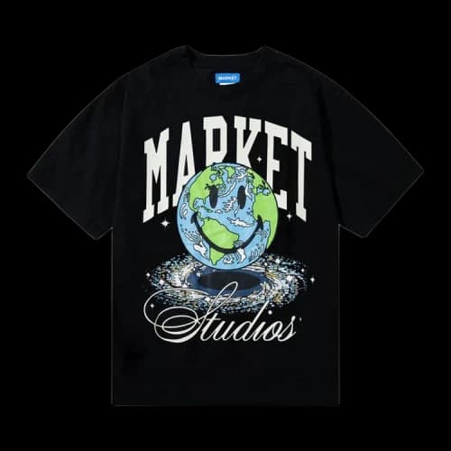 Market Smiley Galaxy T-Shirt 'Black'