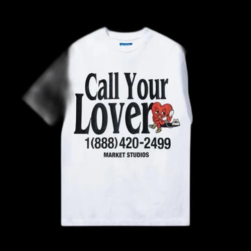 Market Call Your Lover T-Shirt 'White'