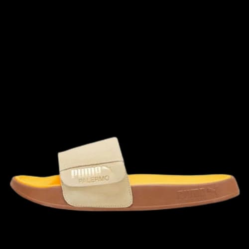 PUMA Leadcat 2.0 Palermo Foil Slides 'Creamy Vanilla Puma Gold Tangerine-Gum'