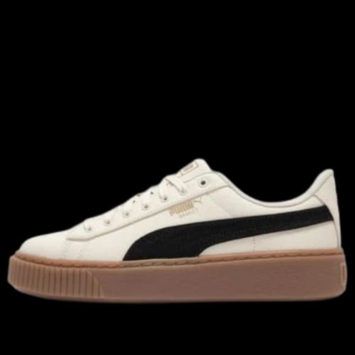 PUMA Basket Platform Canvas 'Beige Black' (Women's)