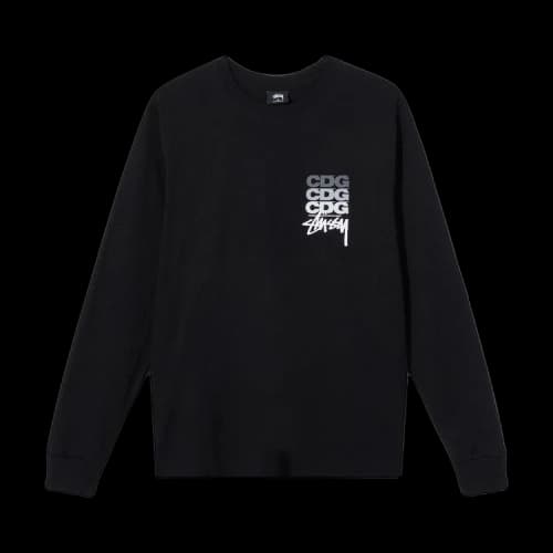 Stussy x Comme des Garçons Dot Long-Sleeve T-Shirt 'Black'