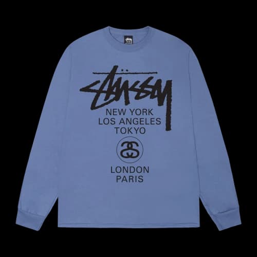 Stussy World Tour Long-Sleeve Tee 'Storm'