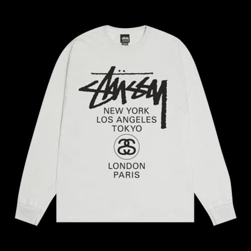 Stussy World Tour Long-Sleeve Tee 'Fog'