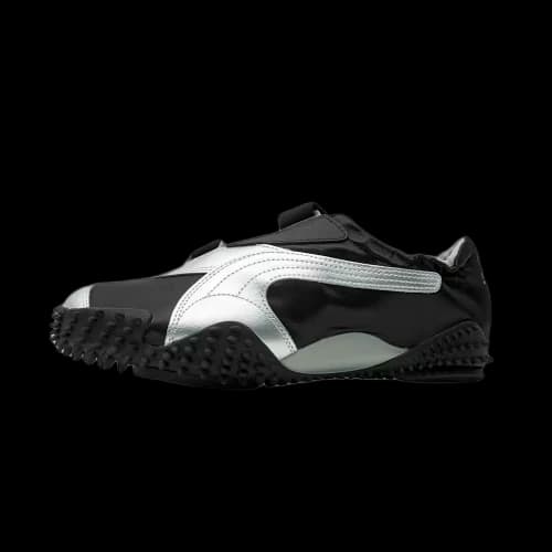 PUMA Mostro Cow Leather, Textile Low top Running Shoes Unisex Black Silver