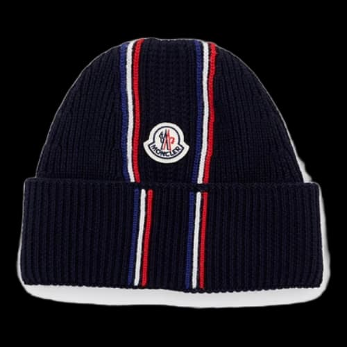 Moncler Grenoble Logo Wool Beanie 'Navy Red'