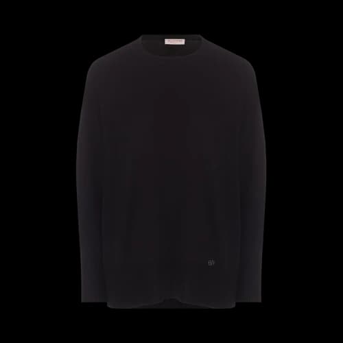 Valentino Logo Crewneck Long-Sleeve Jumper 'Black'