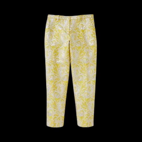 Valentino Iris Brocade Pant 'Yellow'