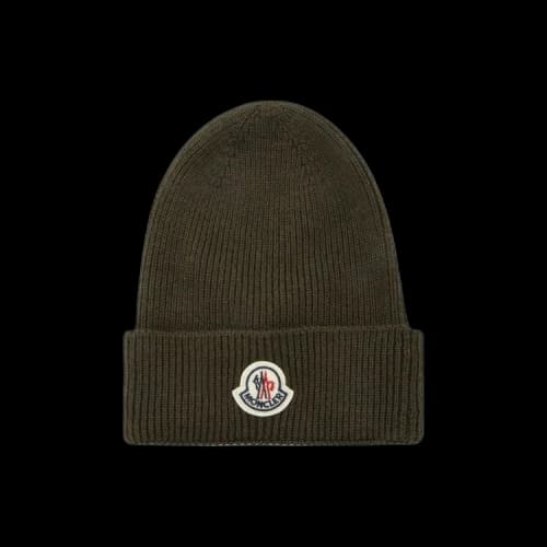 Moncler Logo Beanie 'Olive'