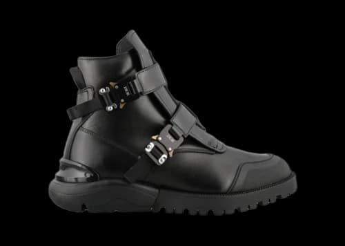 Dior Buckle Military Combat Boot Black