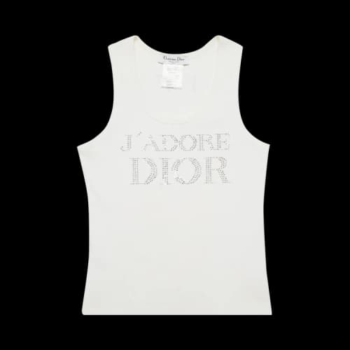 Dior Rhinestone Tank 'White'