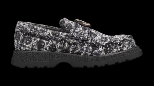 Dior Buffalo Loafer Fabric Blue Navy