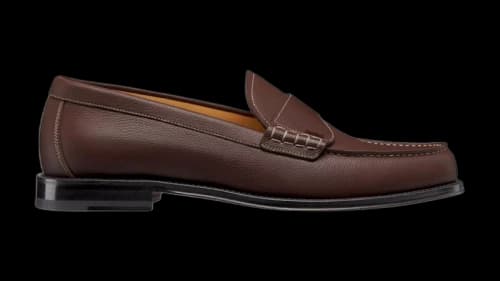 Dior Granville Loafer in Grained Calfskin Brown