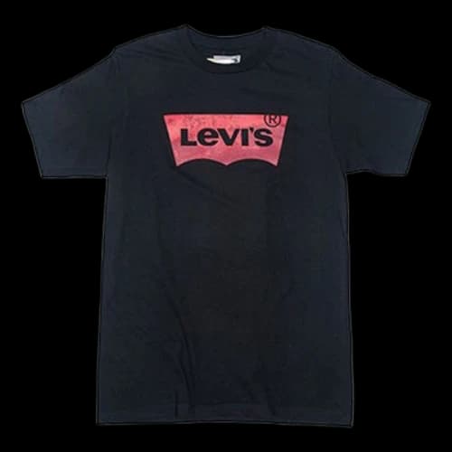 LEVI'S Levis Red logo Short Sleeve Black