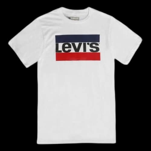 LEVI'S Levis Alphabet Logo Printing Short Sleeve White T-Shirt