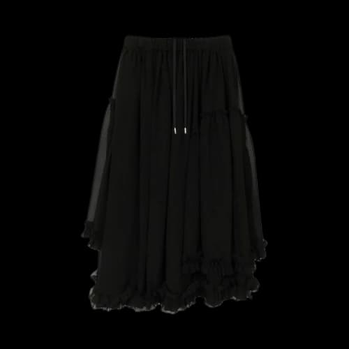 Comme des Garçons Rouched Pattern Skirt 'Black'