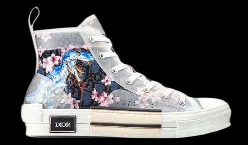 Dior B23 High Canvas Sorayama Dinosaur Navy