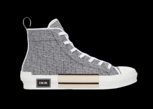 Dior B23 High-Top Ruthenium-Colored Oblique Jacquard