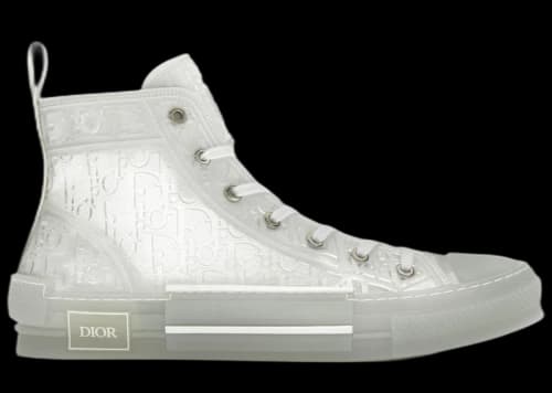 Dior B23 High Top White Raised Oblique