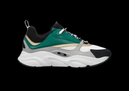 Dior B22 White Green Calfskin