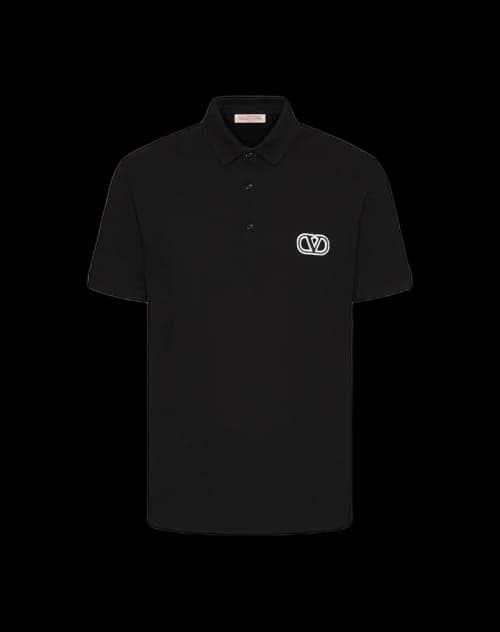 Valentino Vl Logo Poloshirt Black