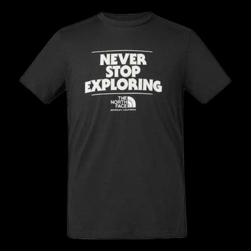 THE NORTH FACE Unisex Logo Printing Round-neck Tee Black