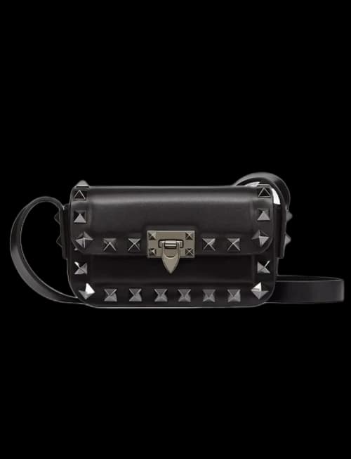 Valentino Rockstud Mini Shoulder Shoulder Bag Black