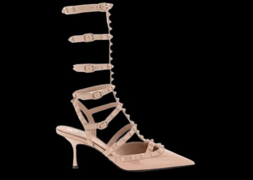 Valentino Garavani Rockstud Pointed Toe Pumps Pink (Women's)
