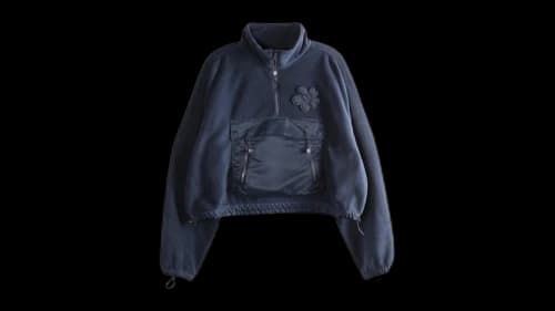 Cecilie Bahnsen Women's Bastian Fleece Anorak Navy