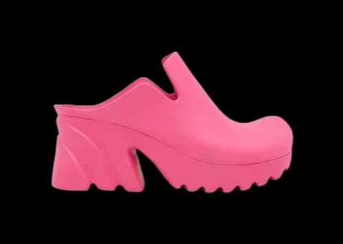 Bottega Veneta Rubber Flash Clogs Cranberry
