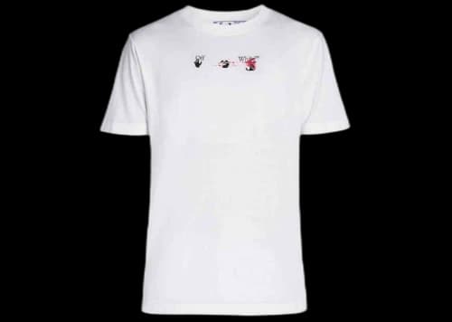 OFF-WHITE Logo-Print Cotton T-shirt White/Fuschia