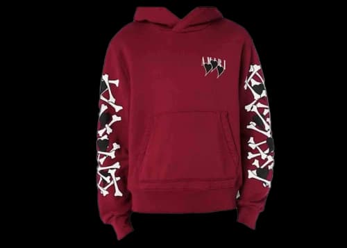 AMIRI Three Heart Bones Hoodie Red